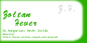 zoltan hever business card